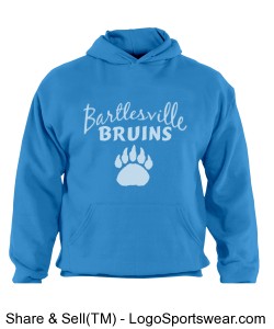 Bartlesville Bruins with Bear Paw Hoodie Design Zoom