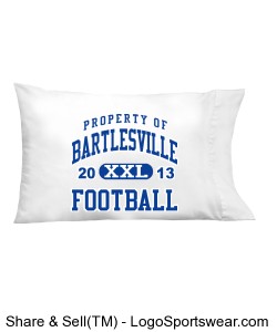 Property of Bartlesville Football Pillow Case Design Zoom